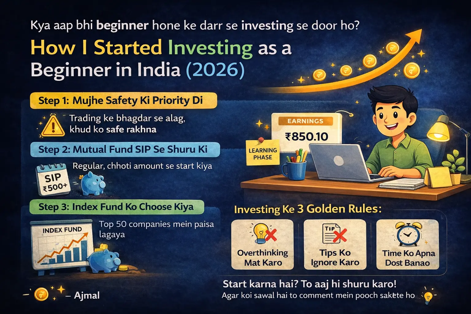 How I Started Investing as a Beginner in India (2026 Easy Method)